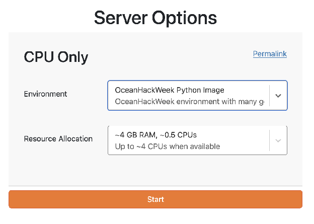 CryoCloud Server Options: Environment and Resource Allocation